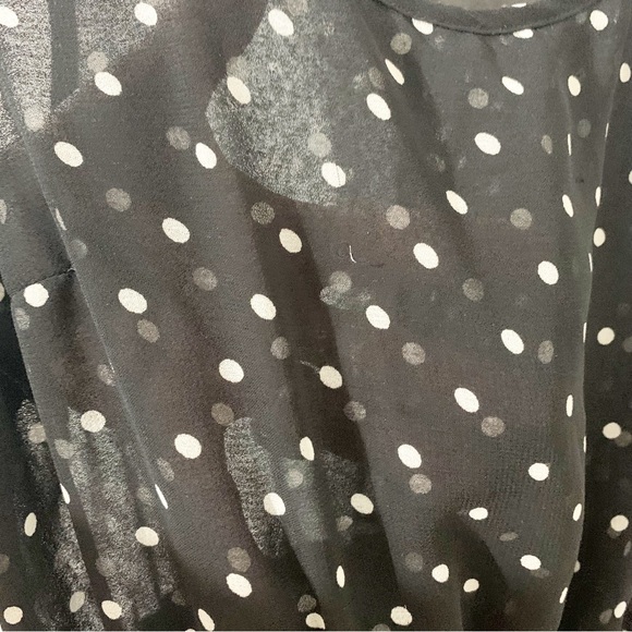 Divided by H&M Polka Dot Sleeveless Rounded Collar Fully Lined Dress Black White - Picture 8 of 12